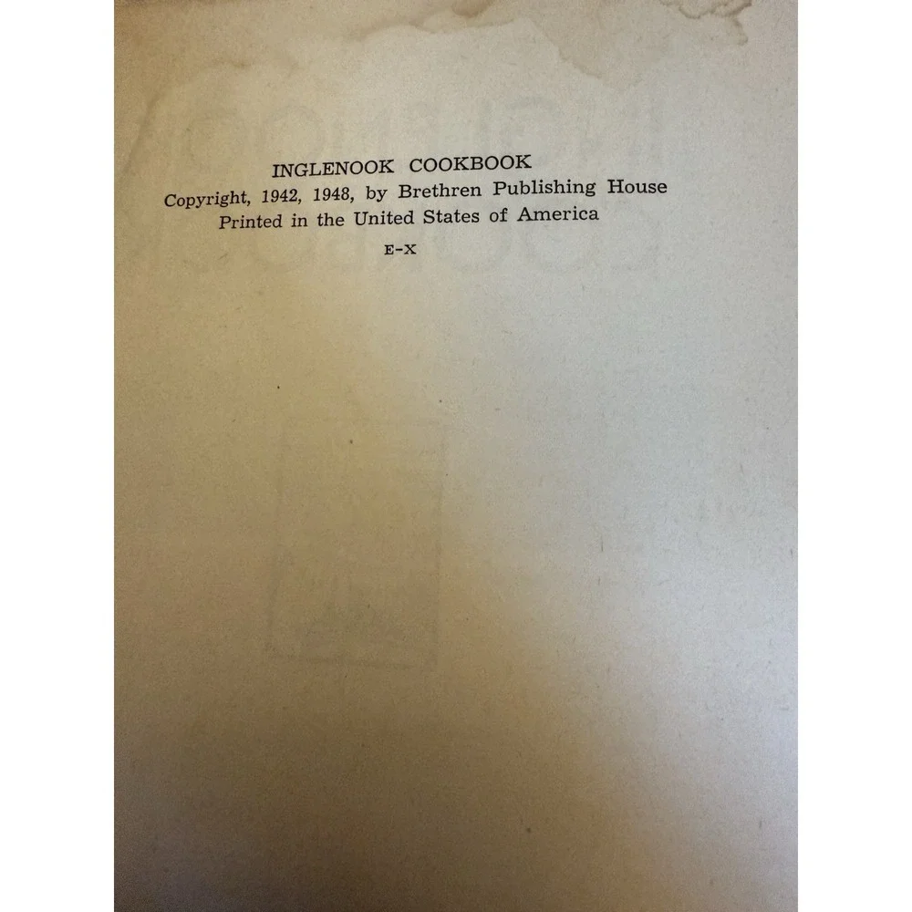 Inglenook cookbook 1948